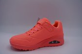 Skechers Uno neon shades coraal roze sneaker kinderen- maat 28