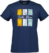 Blue Seven heren shirt 302717 blauw print - XXL