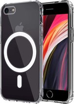iPhone 8 Plus Magnetische Hoesje Transparant - Magneet Hoesje met Ring iPhone 8 Plus Doorzichtig - iPhone 8 Plus Magnetisch Case - Doorzichtig