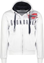 Vest Met Capuchon En Rits Wit Geographical Norway Gason - XXL