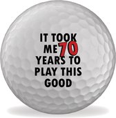 Golfballen bedrukt - It Took me 70 Years to Play This Good - set van 3