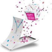 Boemby - carte de voeux Explosion de confettis Cube - boîte d' explosion - carte d'anniversaire - carte avec des Confettis - Happy anniversaire - carte de Confettis - cartes de voeux uniques - n ° 4