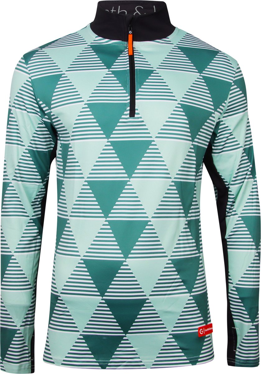 Gareth & Lucas Skipully The Two - Heren L - 100% Gerecycled Polyester - Midlayer Sportshirt - Wintersport