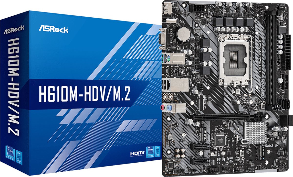 Asrock H610M-HDV/M.2 Intel H610 LGA 1700 micro ATX