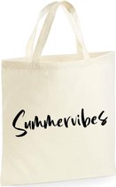 Summervibes shopper | 10 Liter | Handtas | Strandtas | Tas | Cadeau | Gift | Print | Bedrukking | 40 x 40 CM