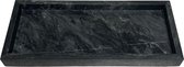 Mivalo® Marmeren Dienblad Rechthoek – Plateau – Schaal – Decoratie Tray – Zwart/Grijs – 30x13cm