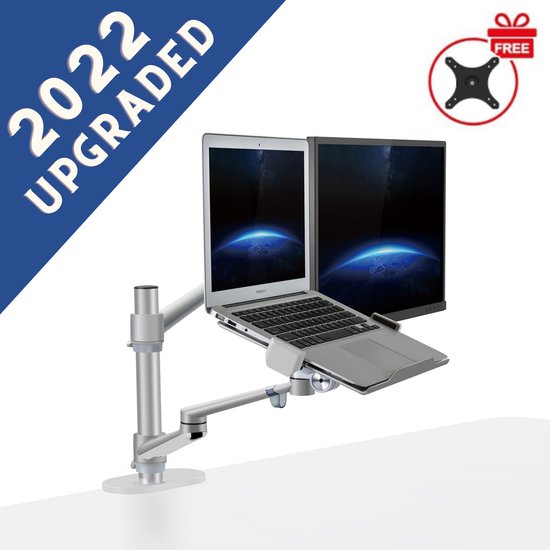 W&Z® Monitor arm voor laptop scherm – Monitor beugel geschikt voor 2  schermen –... | bol.com
