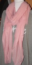 Roze langwerpige sjaal
