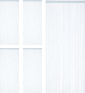 Relaxdays 5x draadgordijn zilver - draadjesgordijn - deurgordijn - slierten 90x245 cm