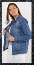 Dames jeans jas blauw maat L 44