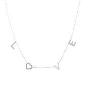 Michelle - ketting LOVE - zilver - Stainless steel - rvs - hartje