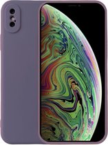Smartphonica iPhone Xs Max siliconen hoesje - Paars Grijs / Back Cover