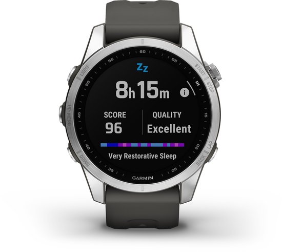Garmin fenix 7S - Multisport Smartwatch voor heren - Geavanceerde GPS Tracker - 10ATM Waterdicht - 42mm - Graphite