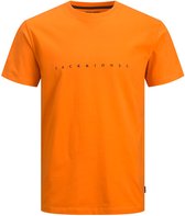 Jack & Jones T-shirt Font Logo Sun Orange (Maat: 3XL)