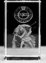 3D Kristallen Blok - Sterrenbeeld - Waterman - Woondecoratie - 7.6x5x4.7cm