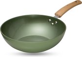 Just Vegan, Poêle wok en céramique Ceravegan ECO – 28cm, 100% vegan, revêtement végétal antiadhésif