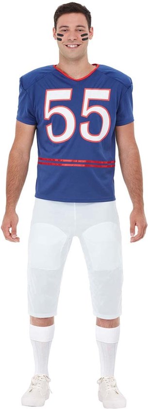 FUNIDELIA American Football kostuum voor mannen - Maat: M - Blauw