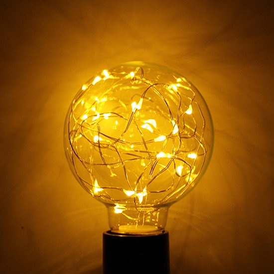 straal Kneden Respectievelijk 2x LED Lamp Filament - E27 - Met koperdraad verlichting - Extra Warme  Lichtkleur 2100K... | bol.com