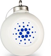 Cardano kerstbal wit |set van 2 ADA kerstballen |Crypto kerstballen set van 2 stuks| Cardano cadeau| Crypto cadeau| Bitcoin cadeau