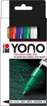 Marabu YONO Marker Set - 6 kleuren - 0.5 tot 1.5 mm ronde punt