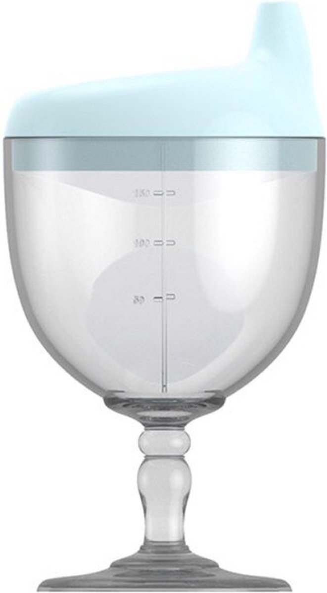 Goedkoopste 150ML Baby Beker - Party Cup - Plastic Beker met Tuit en Deksel - Tuitbeker - Feestbeker - Blauw