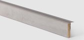 Maestro Steps - afwerkprofiel - overgangsprofiel-uitloopprofiel -trapneus met aluminium profiel - Light grey stone - 130 x 5,6 cm