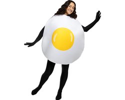 FUNIDELIA Gebakken ei kostuum voor volwassenen - One Size - Wit
