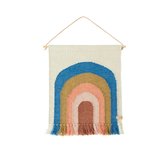 OYOY Living Design Follow The Rainbow - Regenboog Wandkleed - Decoratie Kinderkamer - Kraam cadeau - Chocoladebruin - Blue