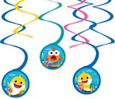 Baby Shark Junior Swirl Decoraties 30/60 Cm Papier 6-delig