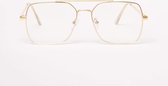 PHRAMES® - Hector Gold Drop – Beeldschermbril – Computerbril - Blauw Licht Filter Bril - Blauw Licht Bril – Gamebril – Unisex - UV400 - Voorkomt Hoofdpijn en Vermoeidheid