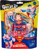 Heroes of Goo Jit Zu DC Comics Superman Super Stretch + Marvel Sticker | Superhelden Speelgoed Speelpop | Actiefiguur voor kinderen jongens meisjes | Squishies Squishy Stretch Twist | Goo Jit