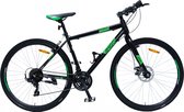 Amigo Control - Mountainbike 28 inch - Voor dames en heren - Met 21 versnellingen - Zwart/Groen