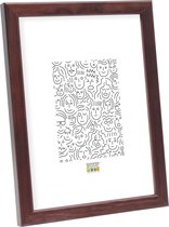 Deknudt Frames brun foncé, cadre étroit en bois photo 18x24 cm