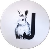 Letterbord J met konijn