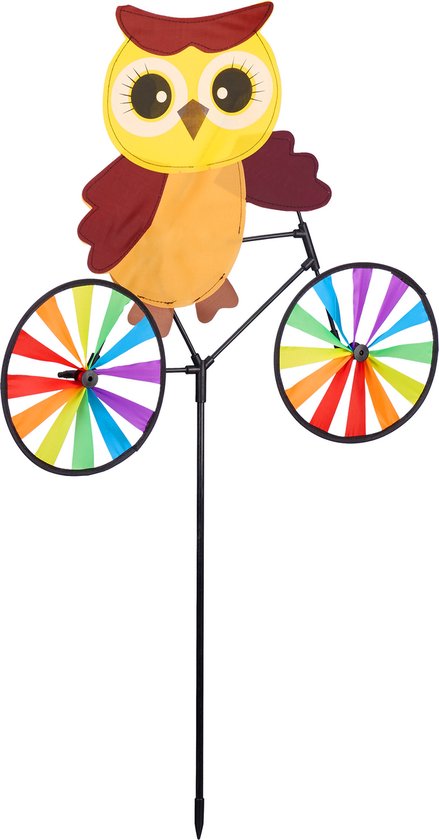 4x windmolen dier - fiets - windspel - tuinsteker - tuin - kinderen - decoratie
