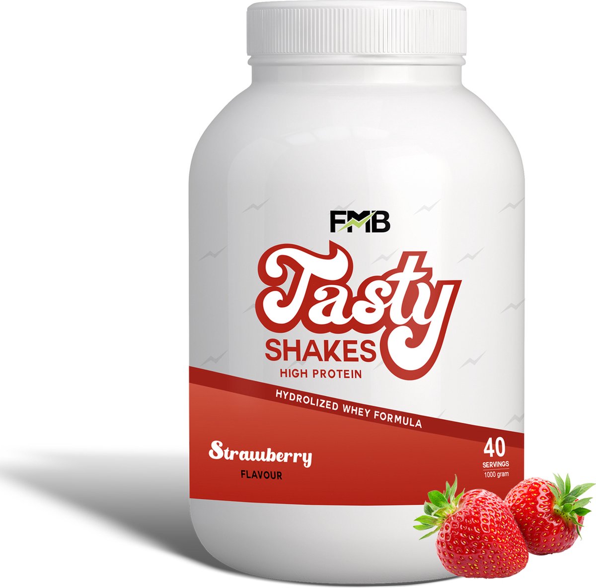 Fit Met Bruno - Whey Protein - Strawberry - Tasty Shake - Proteine Poeder - Eiwit - 1 KG
