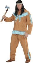 Widmann - Indiaan Kostuum - Winnetou De Krijger Indiaan - Man - bruin,wit / beige - Small - Carnavalskleding - Verkleedkleding