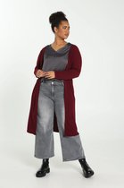 Paprika Dames Lange, einfarbige Strickjacke aus warmem Strick - T-shirt - Maat 50