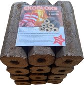 Ekobloks hardhout briketten 10 KG - Openhaard- Allesbrander- Kachel- Haardblokken - Hoog rendement - Extra lange brandduur - Duurzaam - CO2 neutraal - Meer warmte - Gezondere lucht