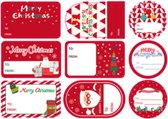 Kerst / Merry Christmas - Naamstickers - To - From / Feestdagen - Naam Sluitzegel - | 9 assorti - Label vorm - Kleur 6 | Stickers - Envelop sticker - Kaart | Cadeau – Gift – Cadeau