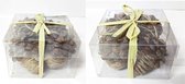 Kerstversiering DKD Home Decor Rotan (11 x 11 x 7 cm) (7 x 7 x 8 cm) (2 pcs)