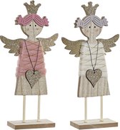 Kerstversiering DKD Home Decor Hout (2 pcs) (13 x 4.5 x 26.5 cm)
