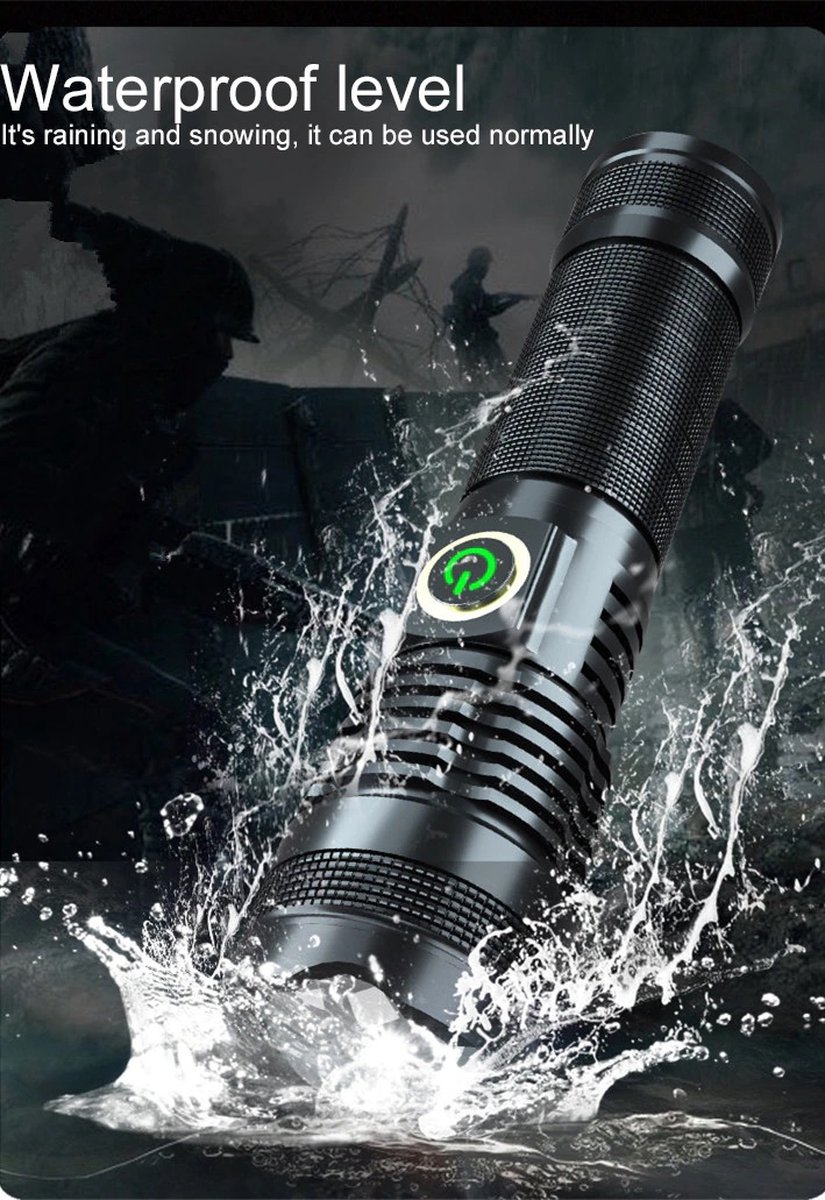 Oplaadbare LED Zaklamp Aos Light XHP 70.2 4500 Lumen PRO-XLIGHT