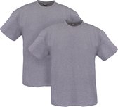 Adamo T-shirt ronde hals Marlon grijs 2-pack (Maat: 5XL)