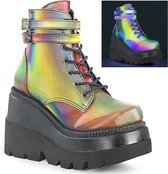 Demonia Plateau Laarzen -35 Shoes- SHAKER-52 US 5 Zwart/Multicolours