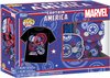 Captain America Civil War POP! & Tee Box (M) - Captain America Art Series