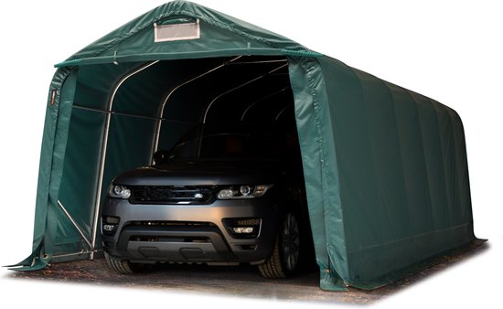 Carport 3,3 x m Garagetent PVC 800 N-zeil weidetent beschutting opslagtent groen | bol.com