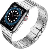 Schakelarmband watch bandje - Zilver - 38/40/41mm - M/L - Series 1 2 3 4 5 6 7 SE - Geschikt voor Apple Watch