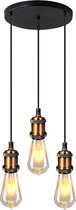 OHNO Woonaccessoires Lamp Oberon - Hanglamp, Woondecoratie, Verlichting, Home Decoratie, industriele lamp, industrieel - Zwart/Koper