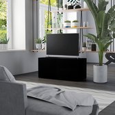 Decoways - Tv-meubel 80x34x36 cm spaanplaat zwart